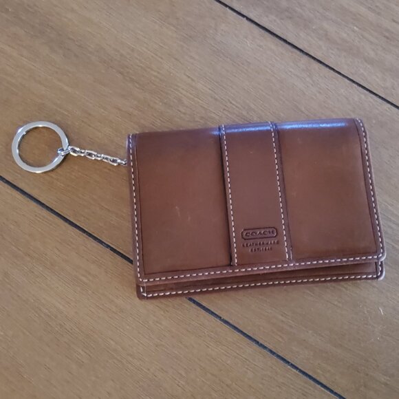 Vintage Coach Hamilton Leatherware Bifold credit Card Holder in Mocha - Picture 1 of 5